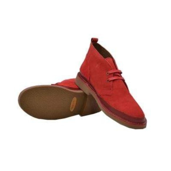 British Walkers Cambridge Men's Red Suede Desert Boots - Picture 6 of 6